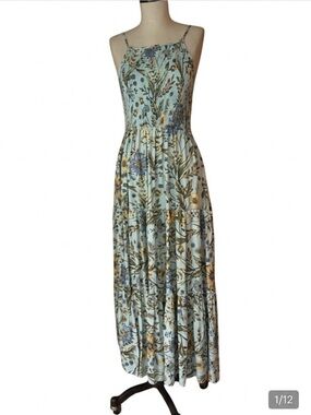 Abel The Label floral smocked maxi dress.  Medium.